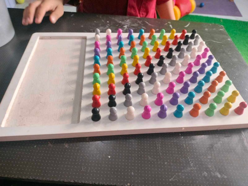 Colorful Peg Board Game Set