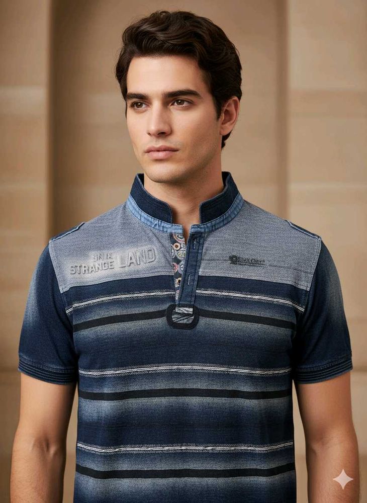 Polo Neck Oddi Printed Tshirt