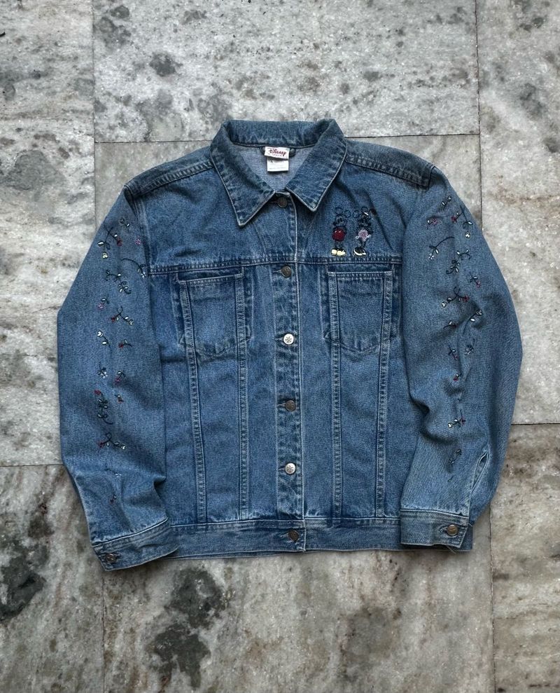 Vintage 90s Disney Embroidered Denim Jacket