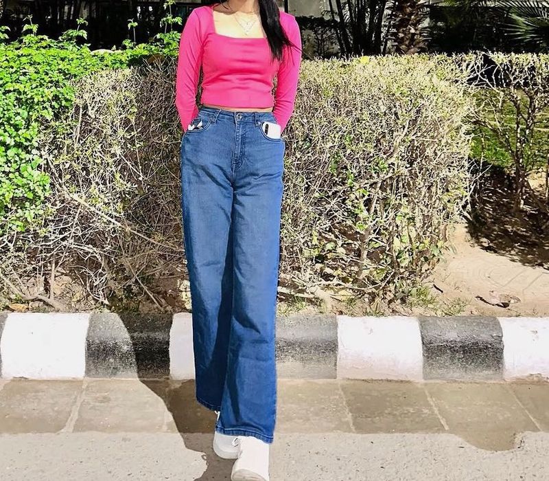 Vibrant Pink Long Sleeve Top
