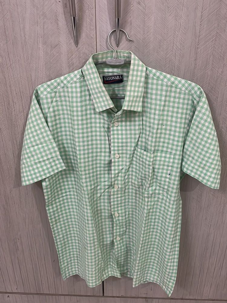 Checked Green Shirt