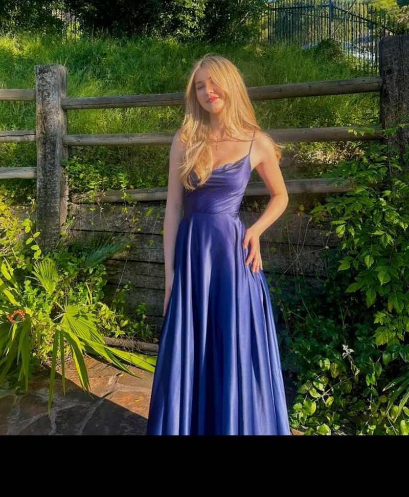 Elegant Royal Blue Satin Gown 💙