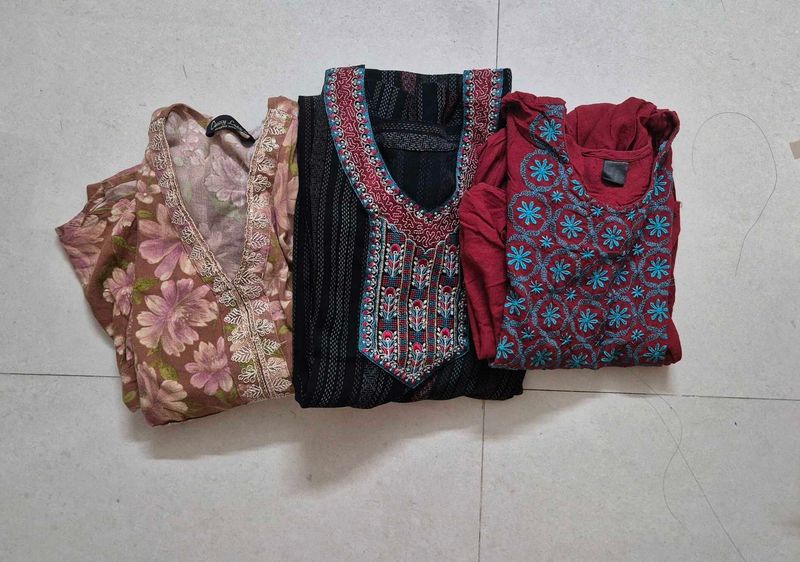 3 Women's Ethnic Kurtas