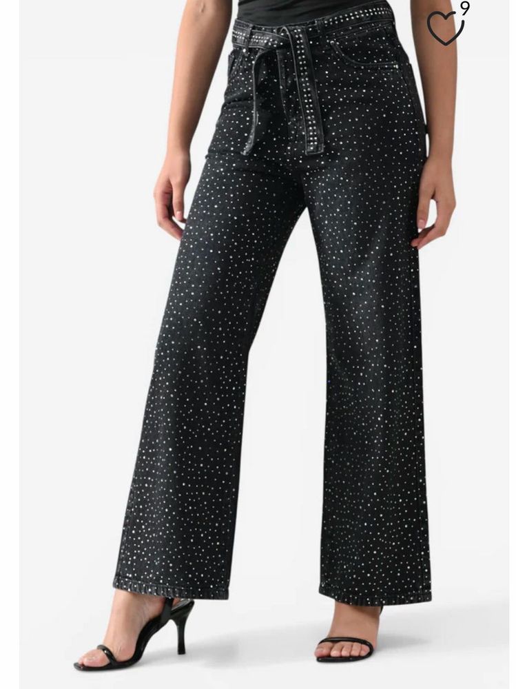 Sparkly Black Denim Jeans size 30