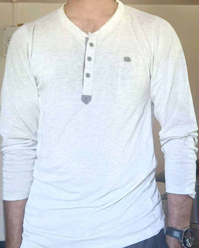 Men's Long Sleeve Henley Tee
