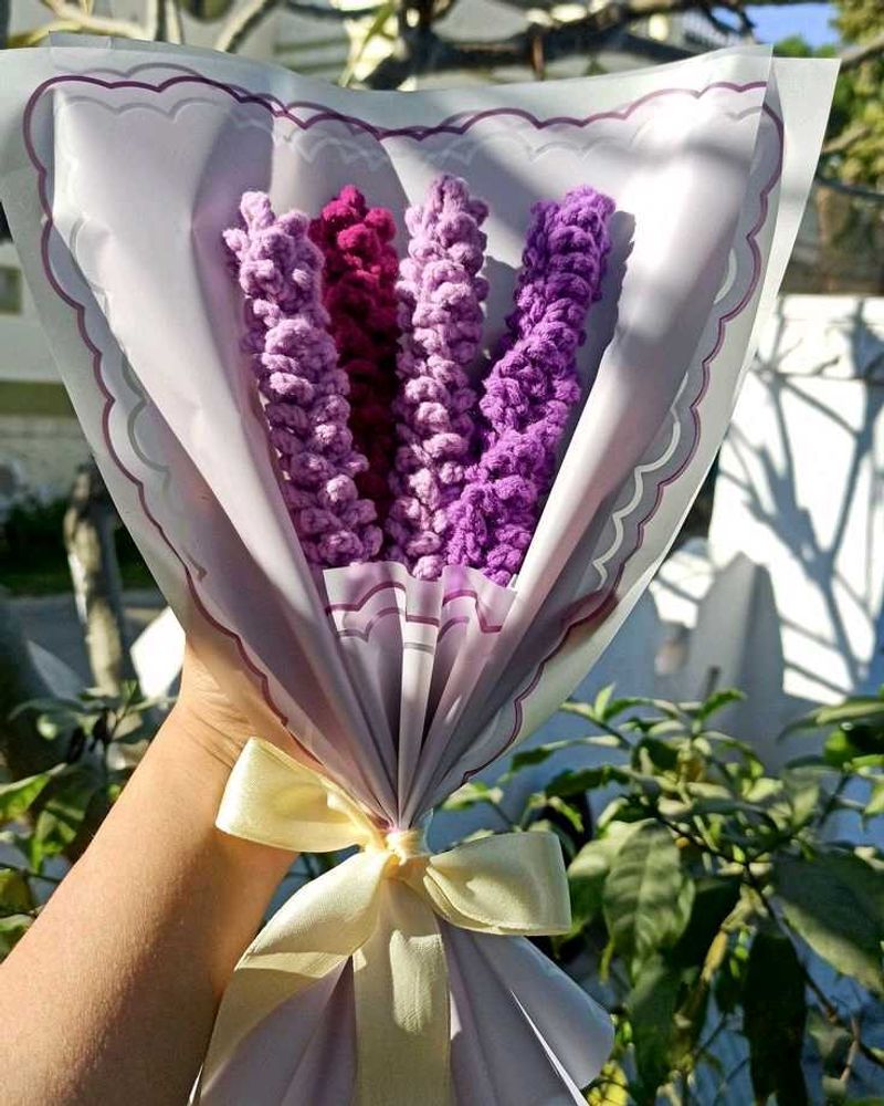 Crochet Lavender Bouquet