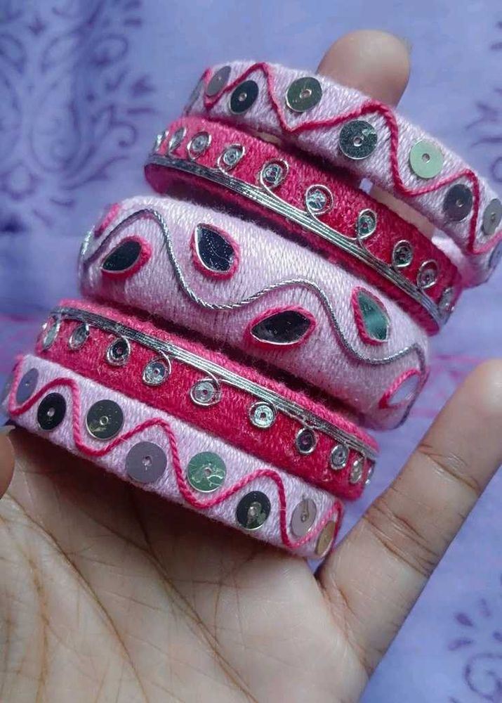 Handmade Embroidered Bangles🩷
