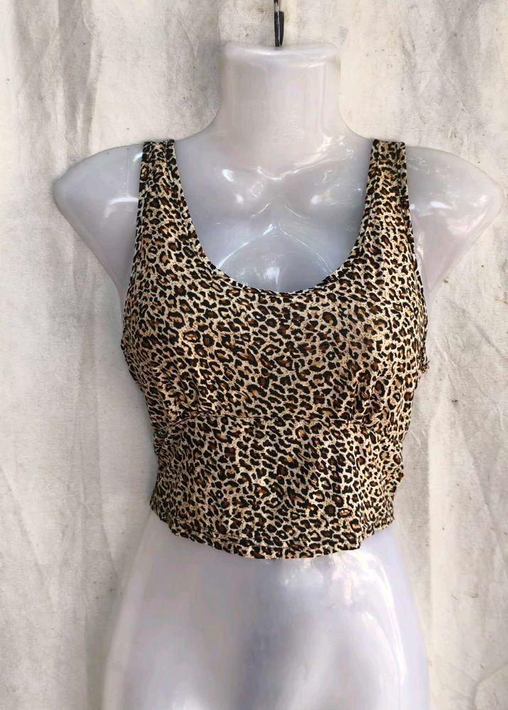 Leopard Print Crop Top