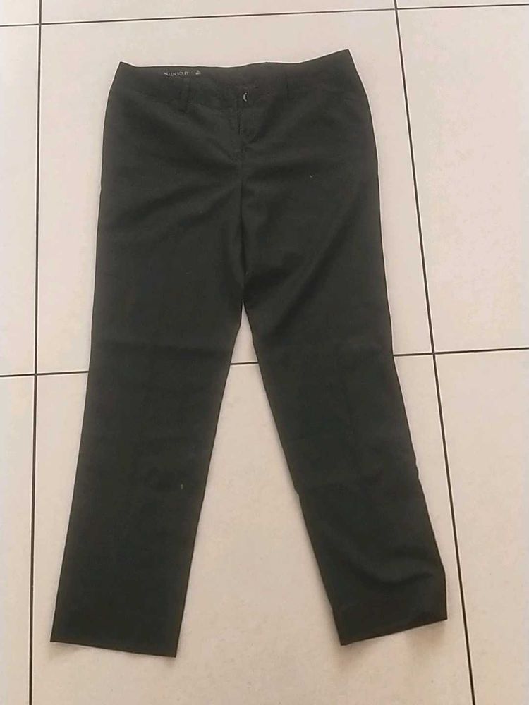 Allen Solly Black Cropped Pants