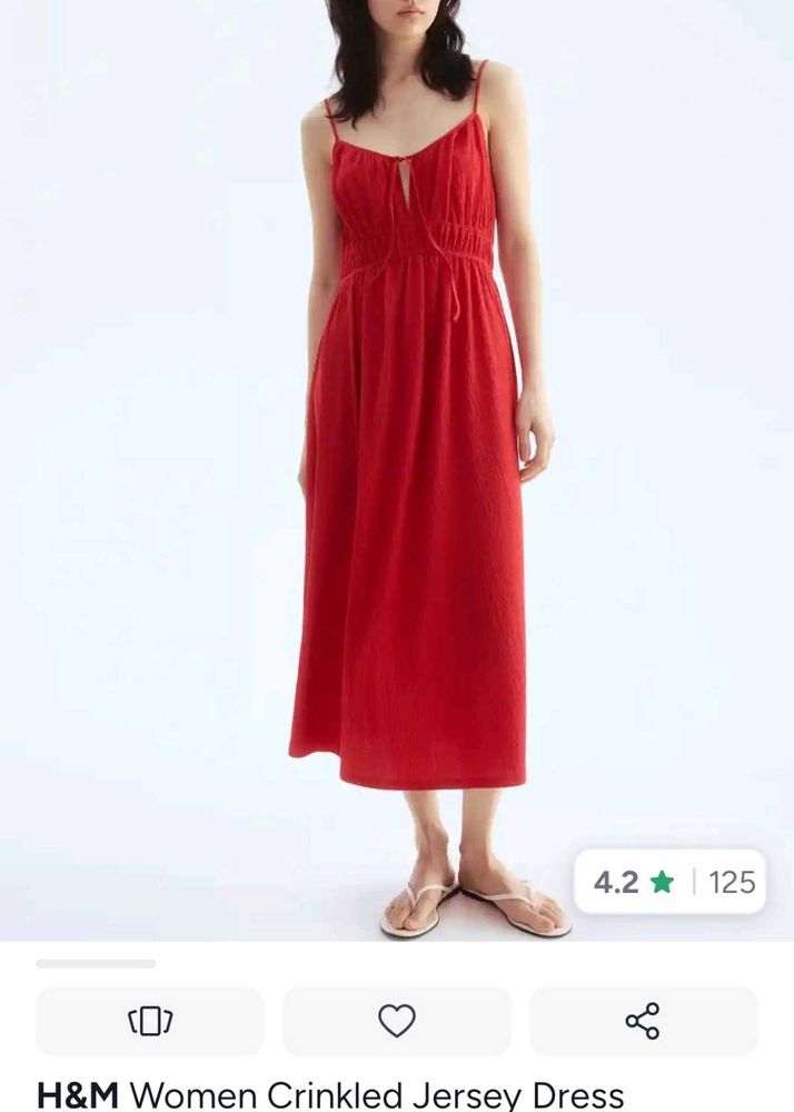 Red Midi Jersey Dress