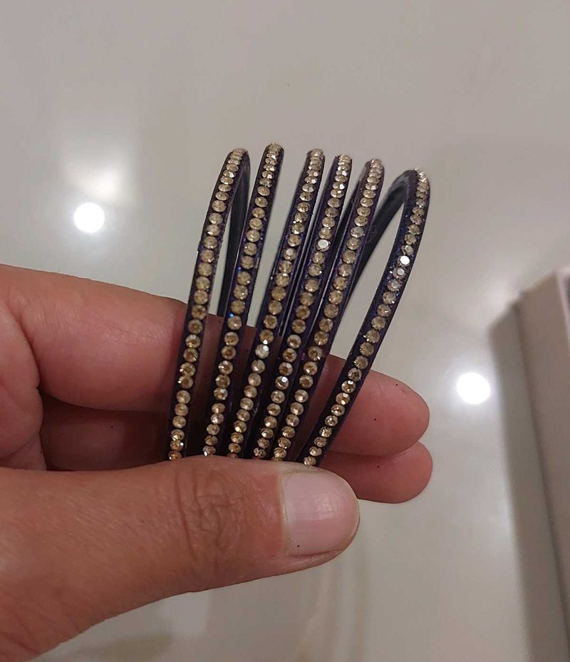 Sparkling Stone Bangles - Set of 12