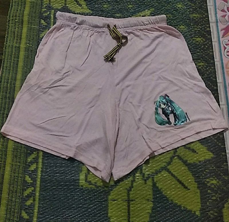 Light Pink Half Pant For Girls....