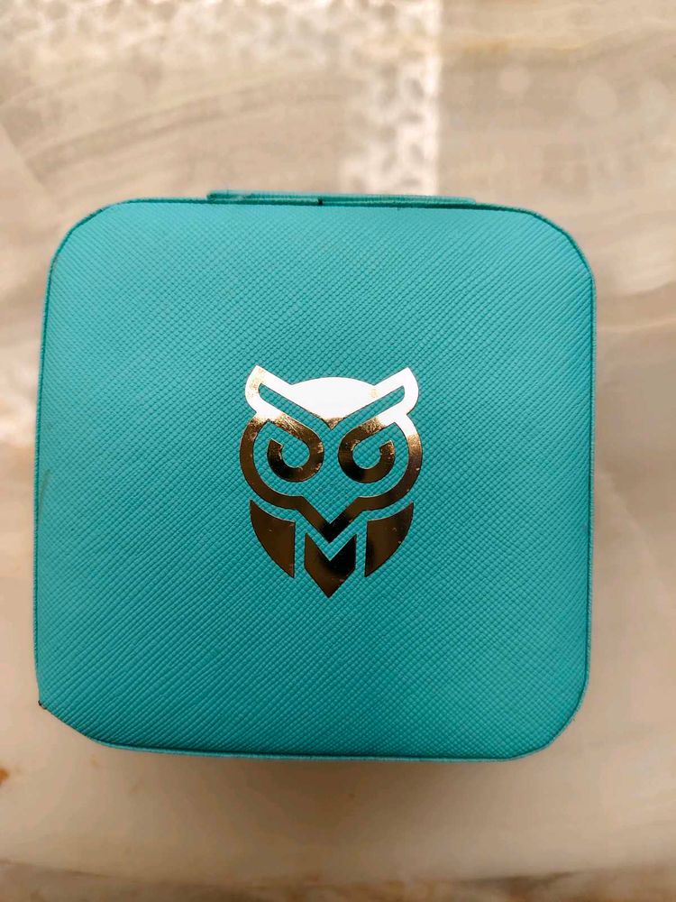 Teal Owl Travel Jewelry Case