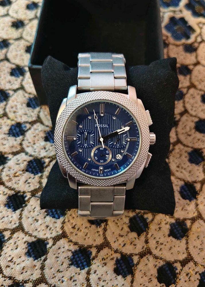 Fossil Blue Dial Chronograph Watch