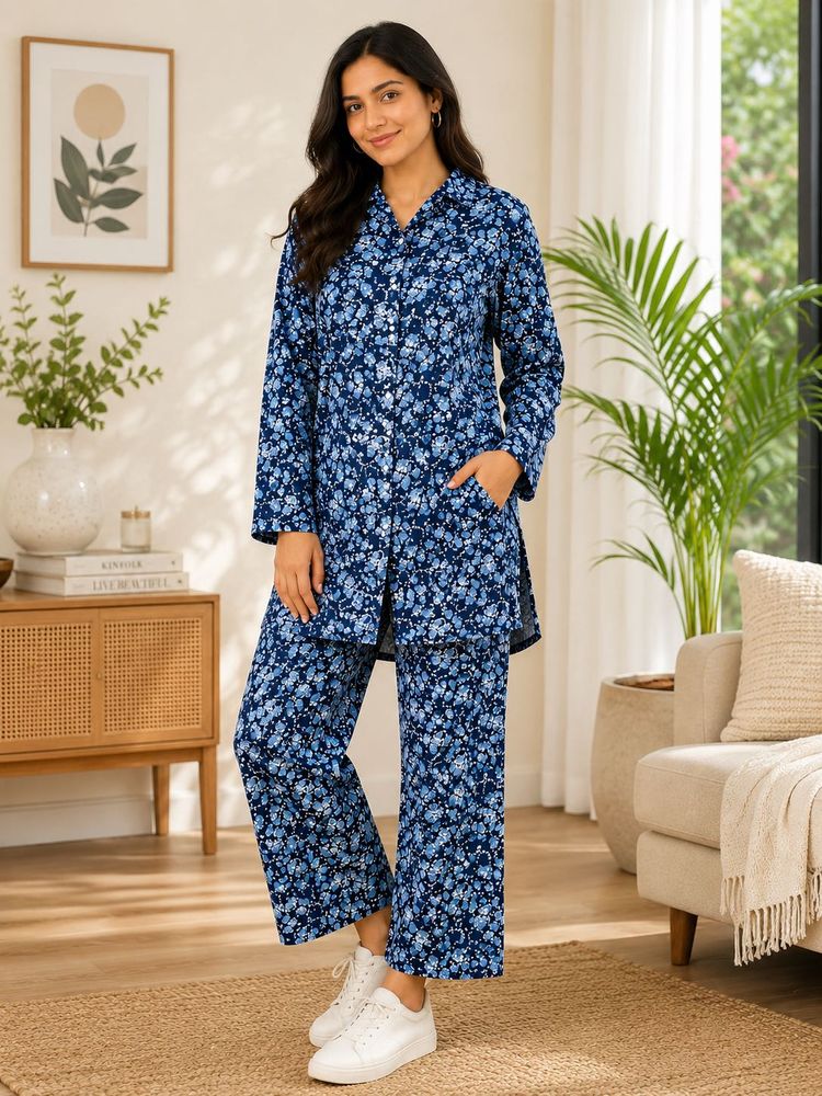 Blue Floral cordset