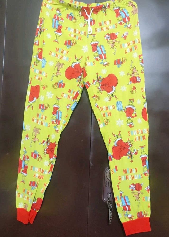 Green🟢 Lower Pyjama Red Cartoon Print 30 Waist