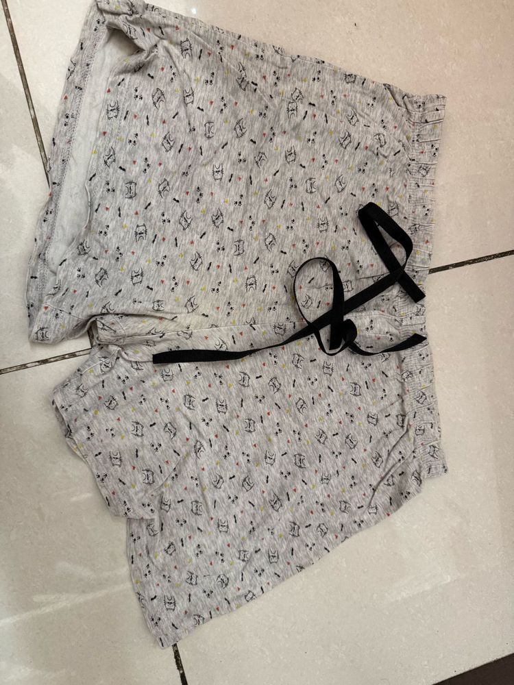 Cute Floral Print Sleep Shorts