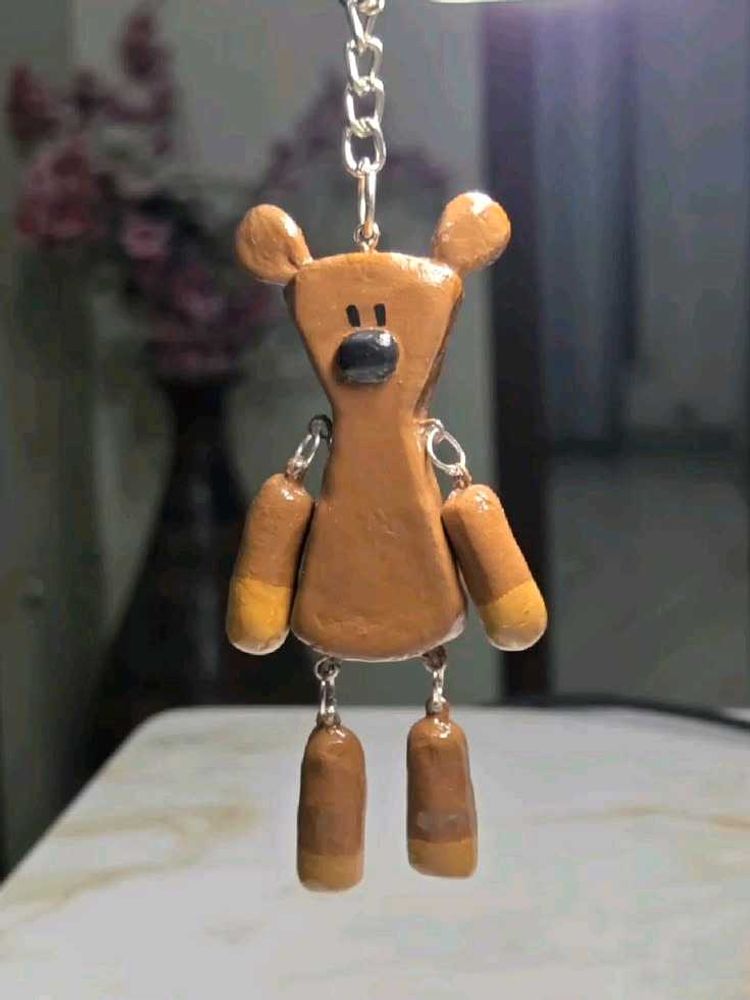 Mr Bean Teddy Bear Keychain