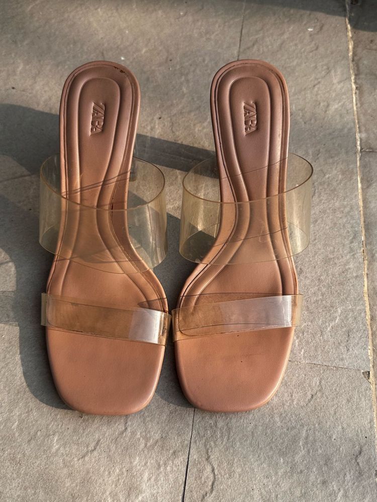 ZARA Clear Strap Sandals