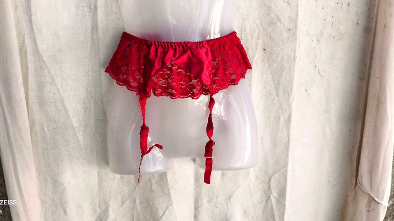 Lace Trimmed Garter Belt