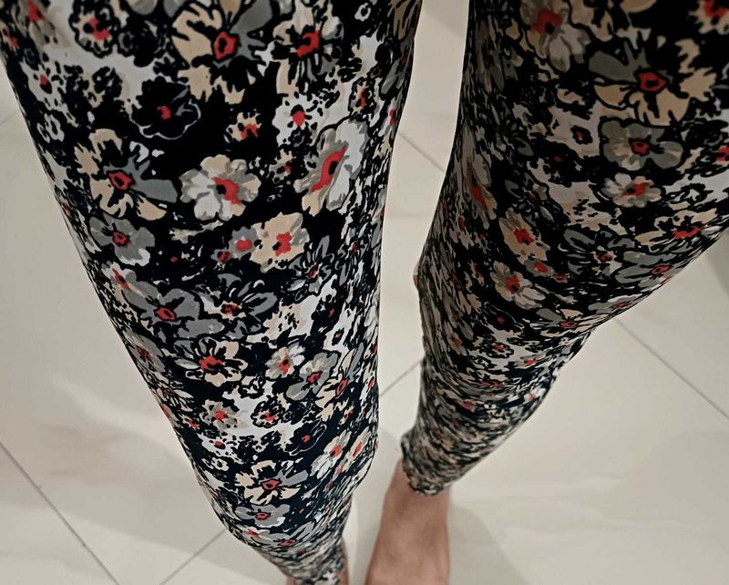 Black printed Leggins