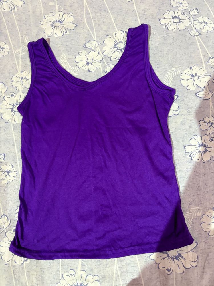 Purple V-Neck Tank Top(unused)
