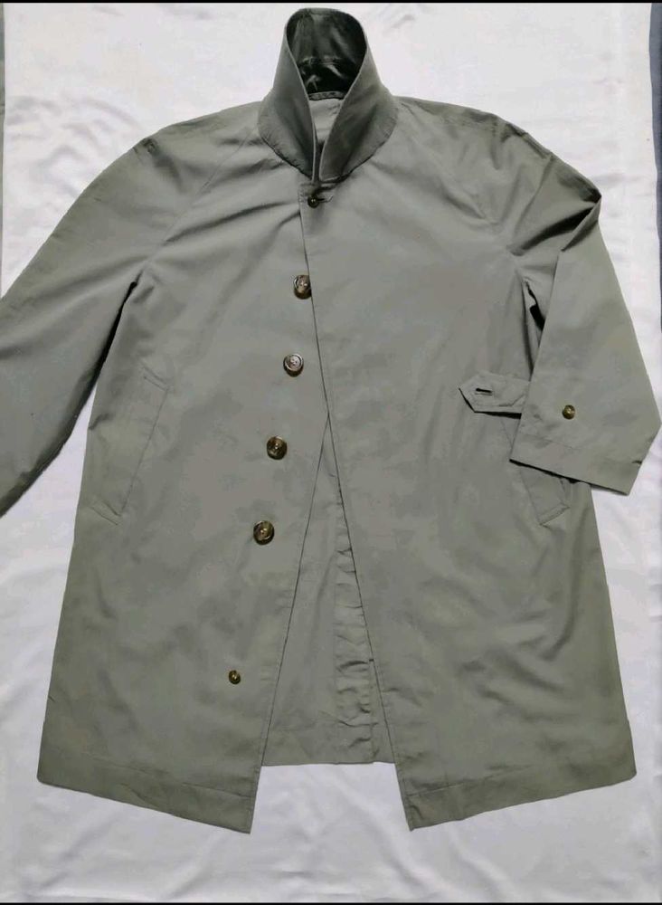 Classic Imported Trench Coat (Olive)