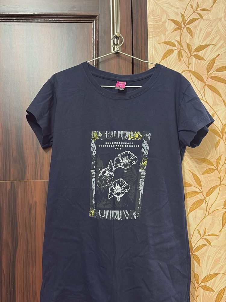 Navy Blue Graphic T-Shirt