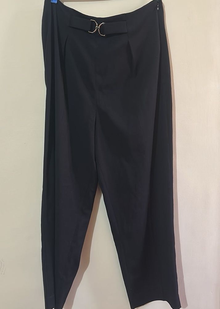 Elegant Black Wide Leg Trousers