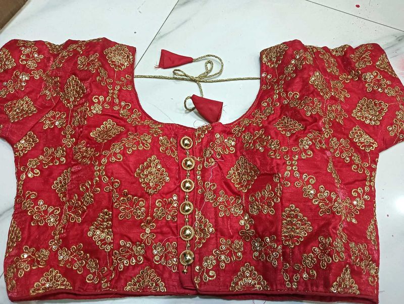Red Embroidered Blouse😍