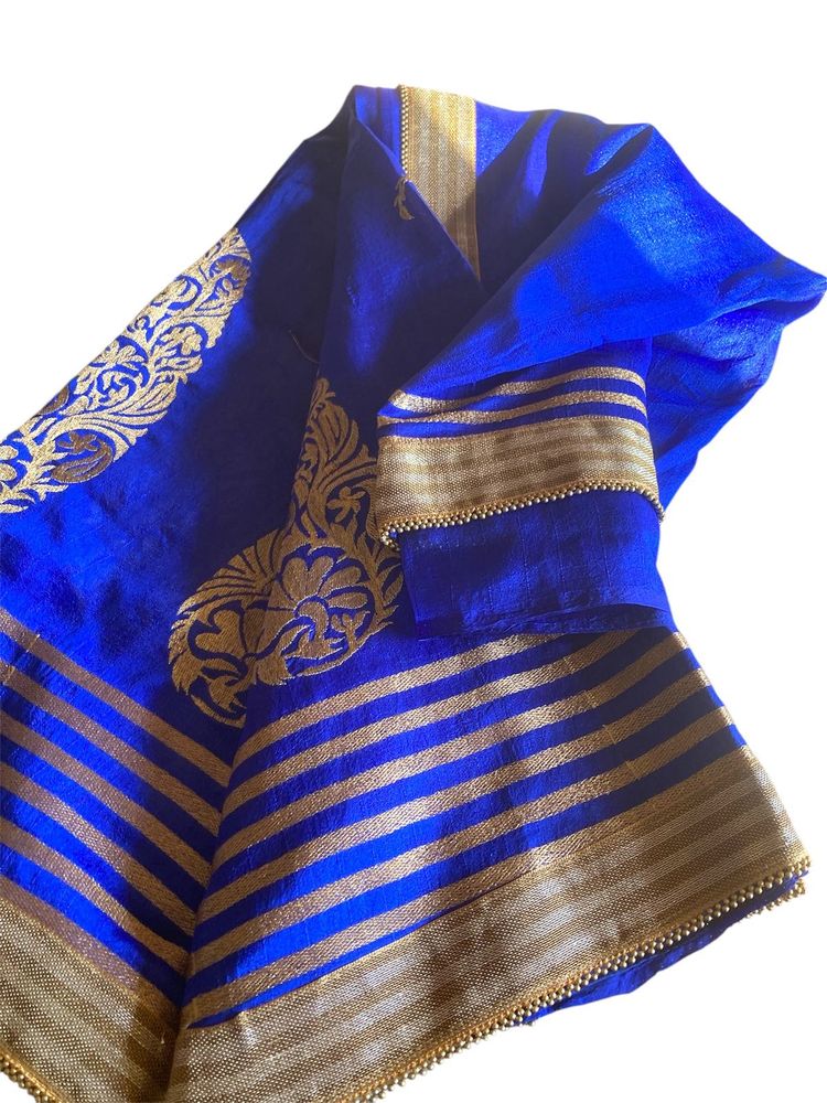 Blue Peacock Saree