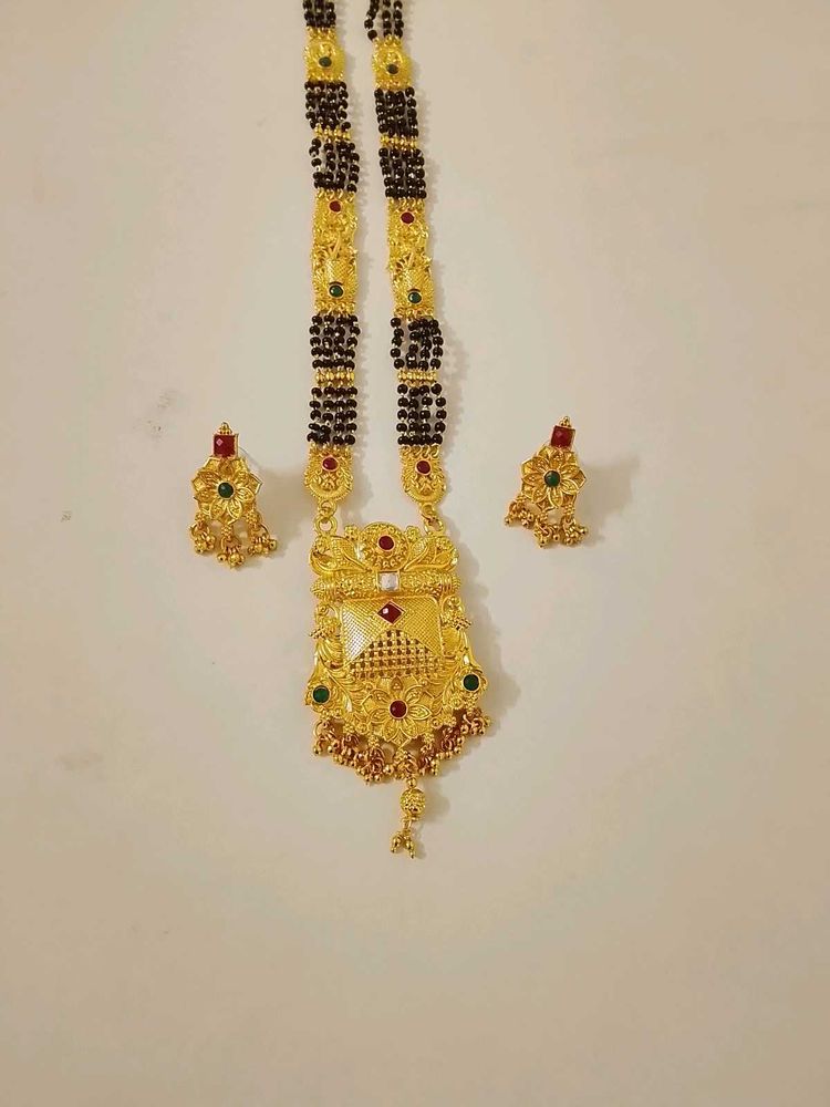 Elegant Gold Tone long Mangalsutra Set