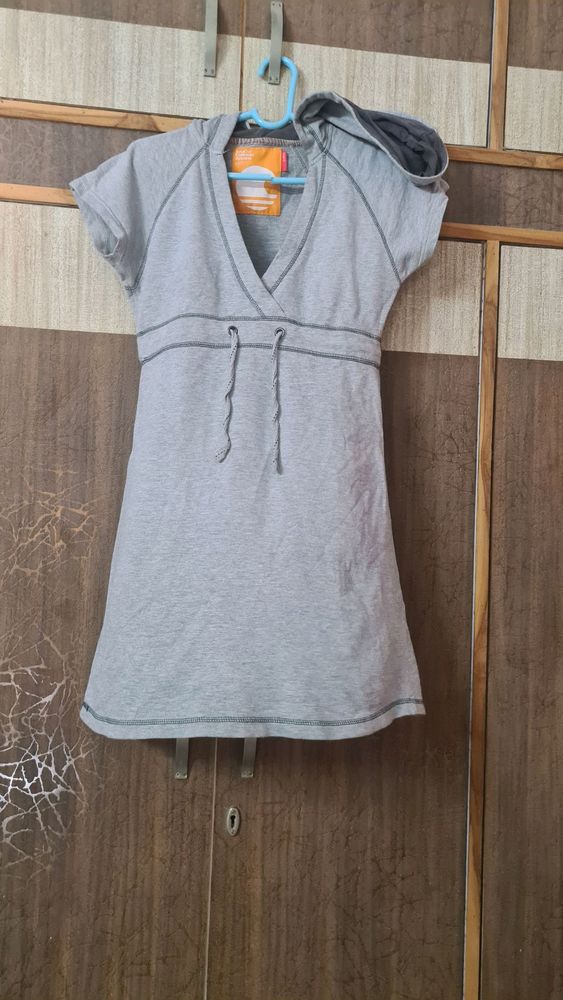 Grey hooded sweatdress