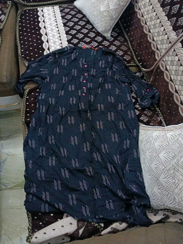 Stylish Blue Printed Kurta