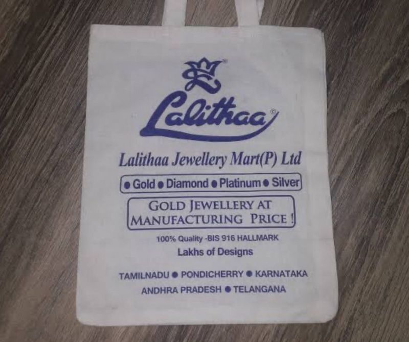 Lalithaa Jewellery Reusable Tote Bag-Pack of 2