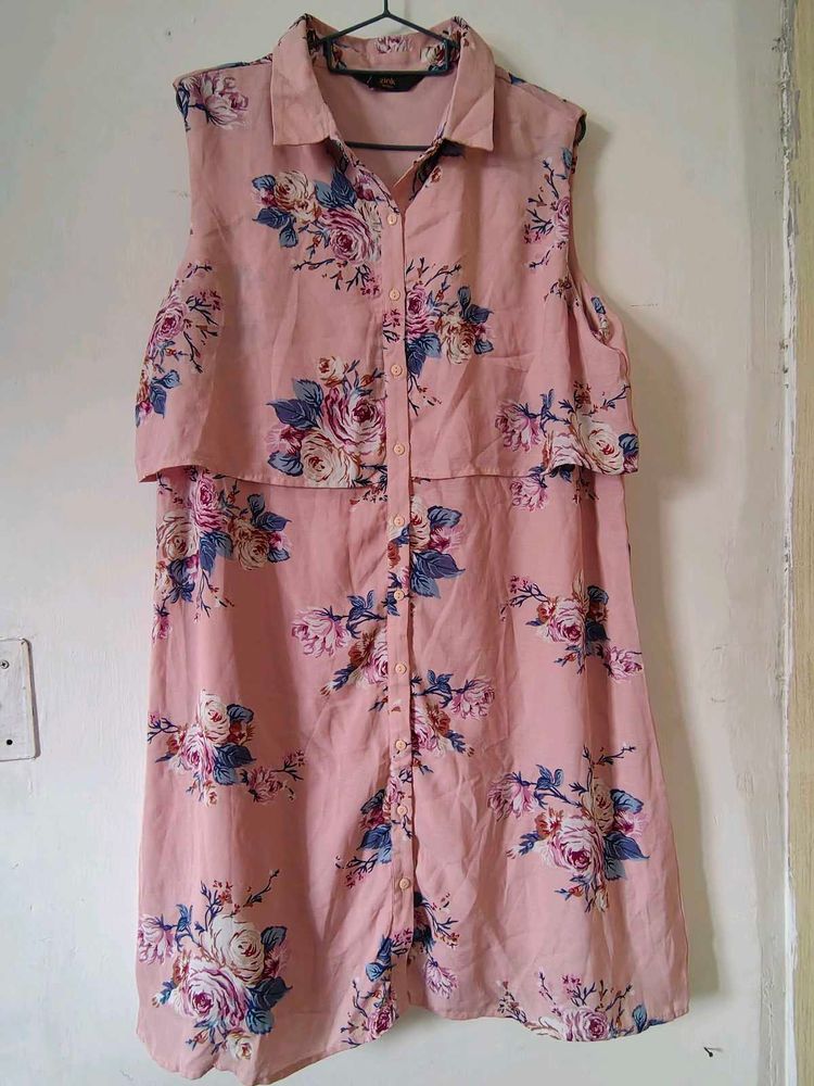 Chic Floral Print Sleeveless Dress