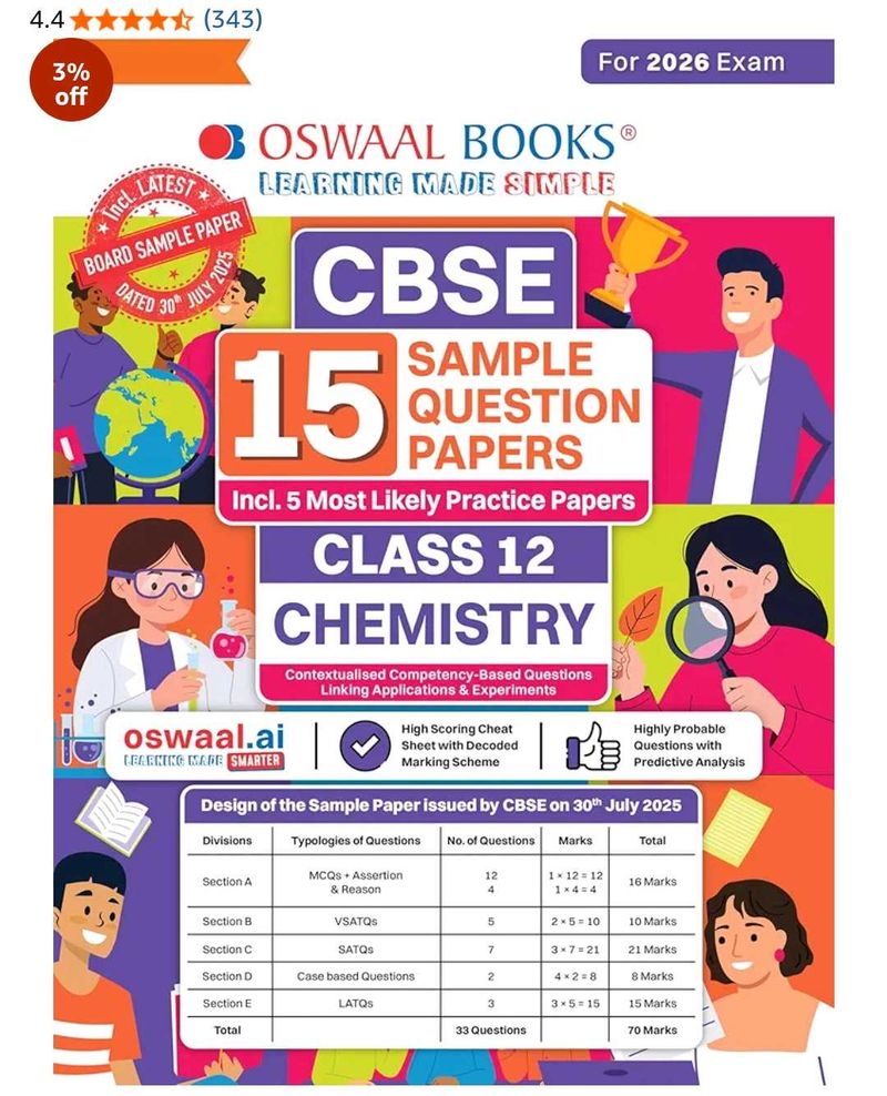 CBSE Class 12 Chemistry Sample Papers