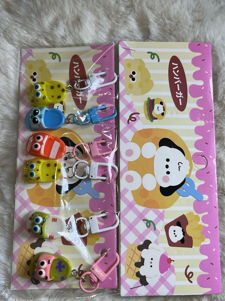 Cute Cartoon Keychain Set