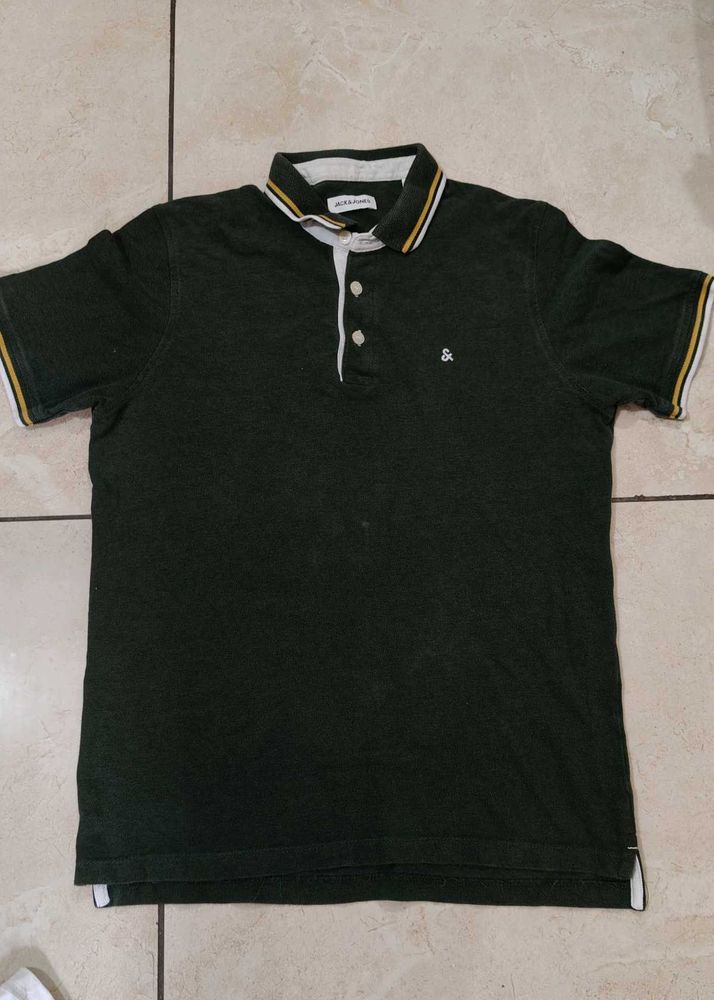 Men's Dark Green Polo T-Shirt