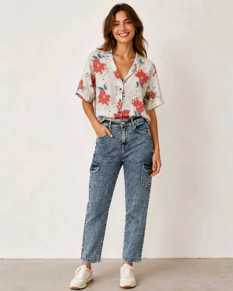 Stylish  Cargo Jean with Top
