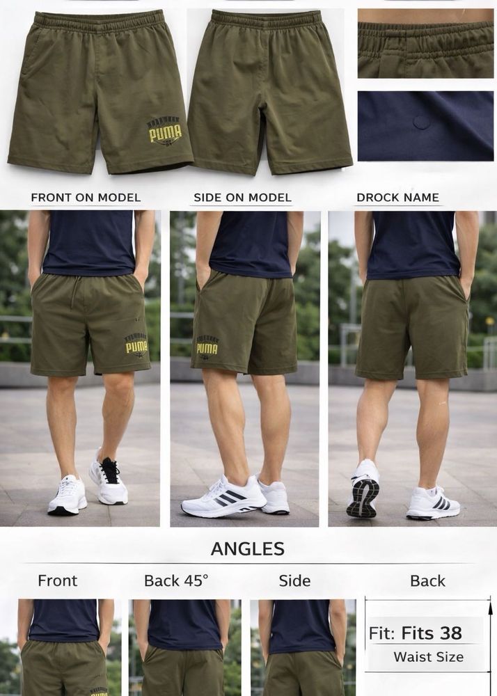 Puma Casual Shorts - Olive Green