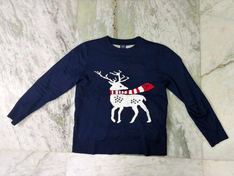 GAP Reindeer Holiday Sweater