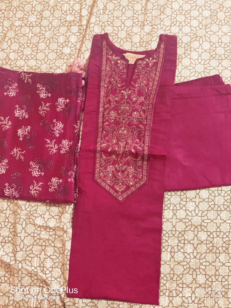Mahroon Kurta Set