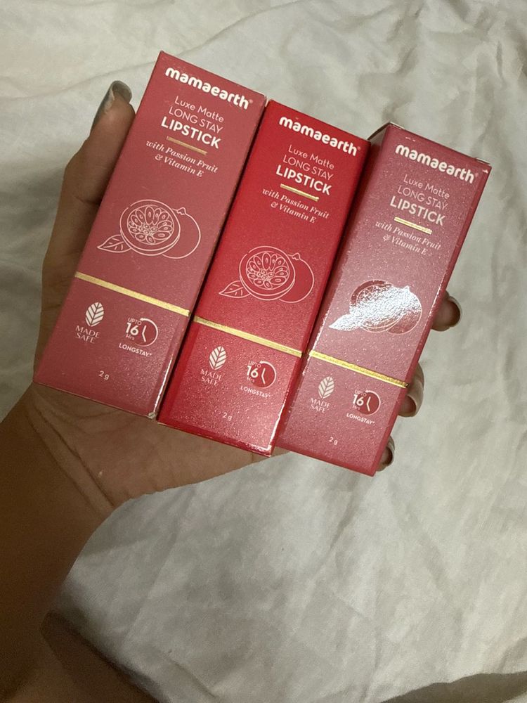 Mamaearth Luxe Matte Long Stay Lipstick Trio