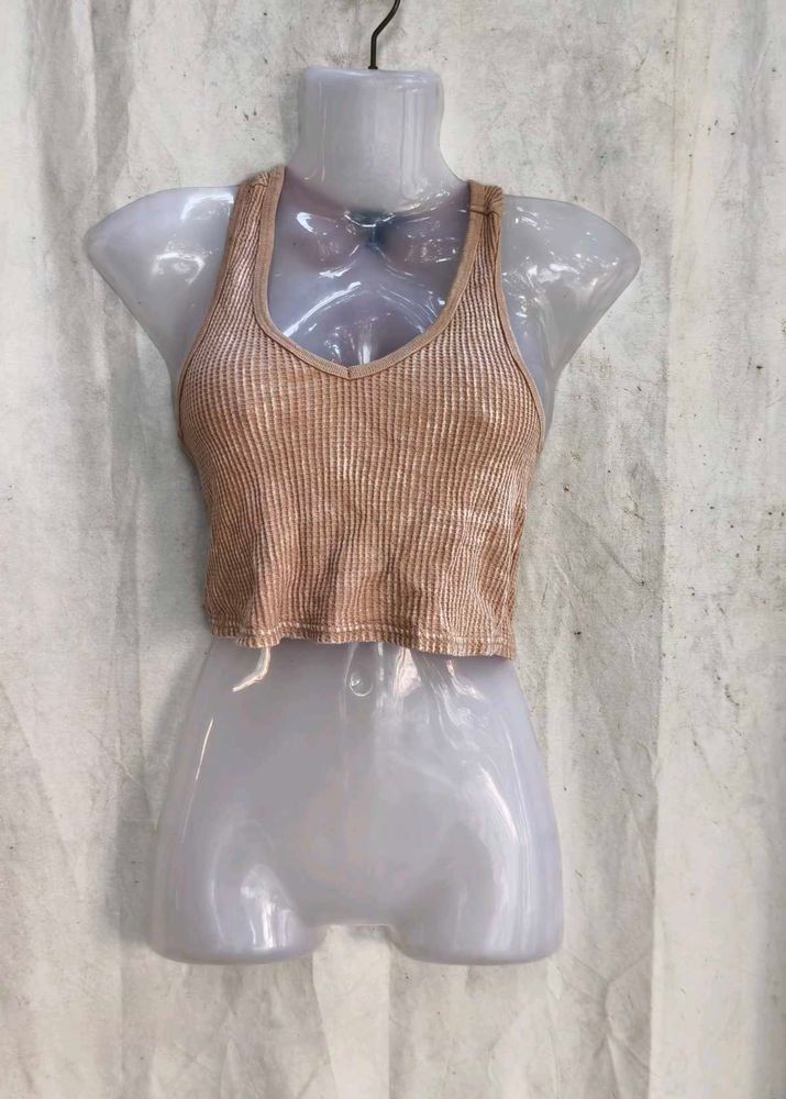 I. Ribbed Crop Tank Top