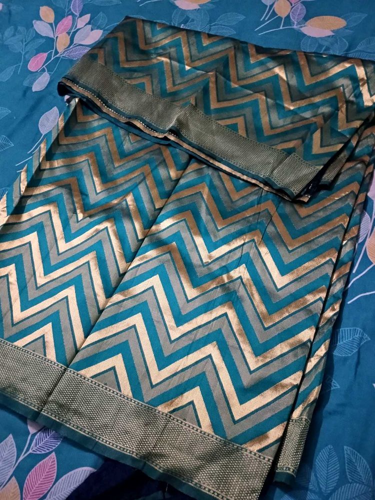 silk saree with stiched boluse