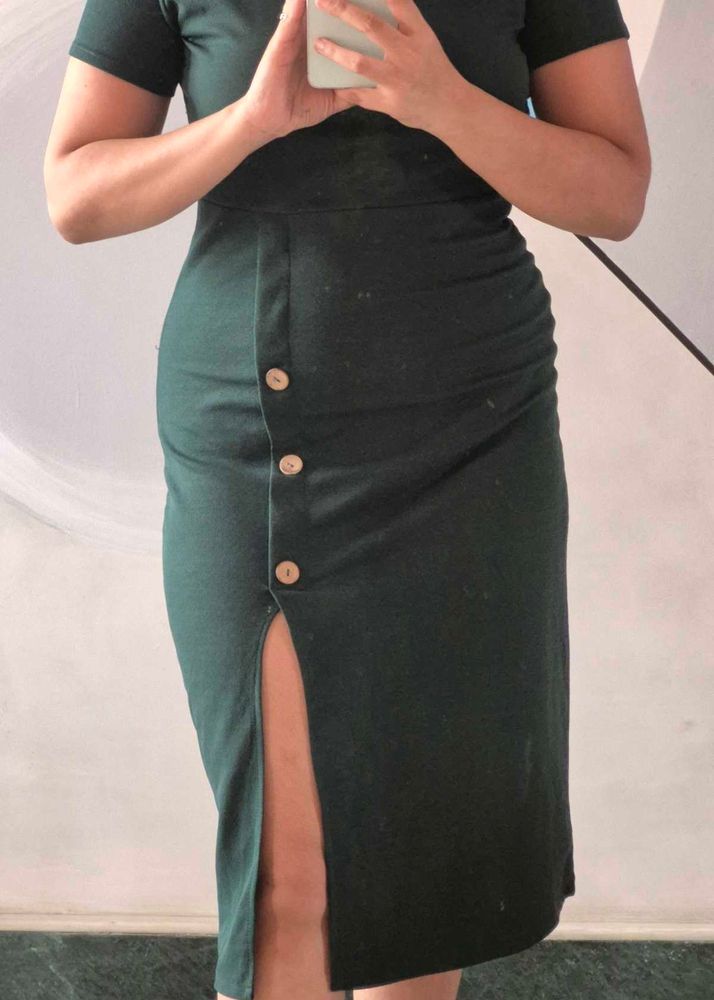 Button-Up Mid length Dress