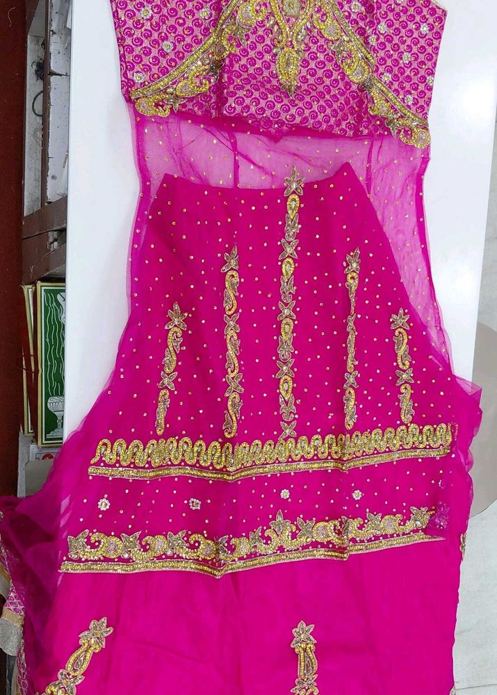 Rani coloured Lehenga choli