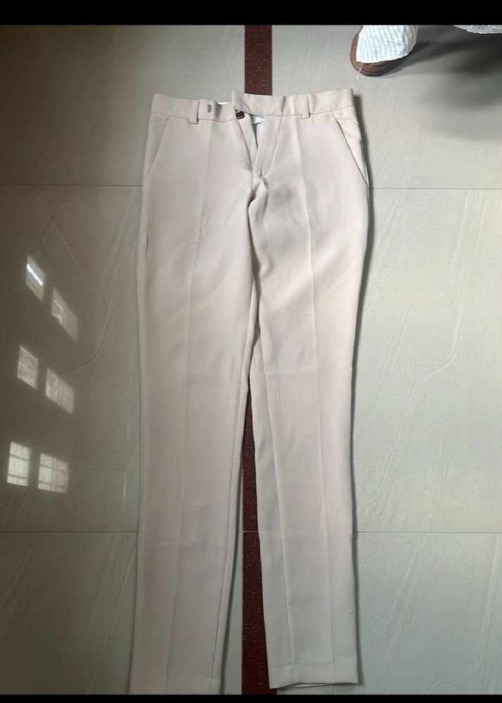 women Beige Formal Trousers