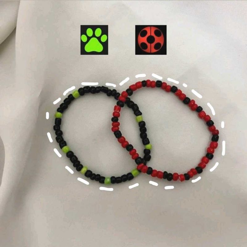 Miraculous Ladybug &amp; Cat Noir Inspired Bracelets